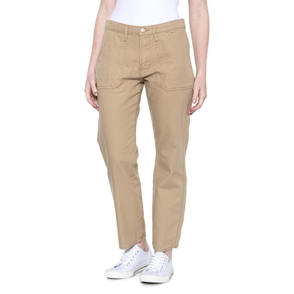 Lucky Brand 90s Loose High Rise Straight Tan Pants
